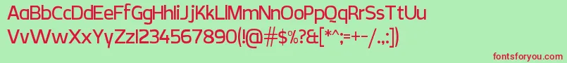 CreativZoo V 7 Font – Red Fonts on Green Background