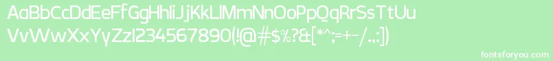 フォントCreativZoo V 7 – 緑の背景に白い文字