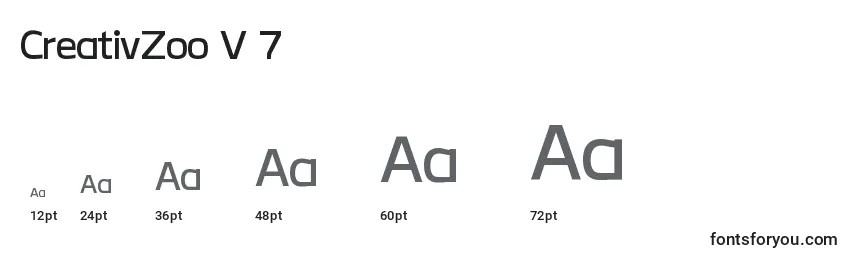 CreativZoo V 7 Font Sizes