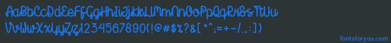 Creatoon Font – Blue Fonts on Black Background