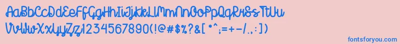 Creatoon Font – Blue Fonts on Pink Background