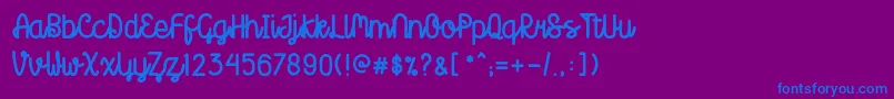 Creatoon Font – Blue Fonts on Purple Background