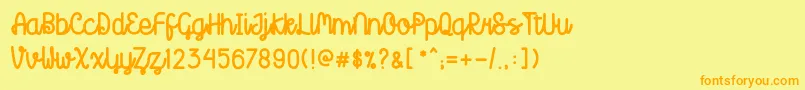 Creatoon-fontti – oranssit fontit keltaisella taustalla