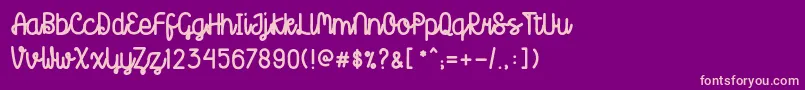 Creatoon Font – Pink Fonts on Purple Background