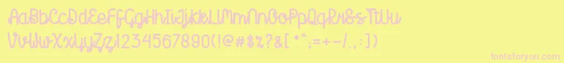 Creatoon Font – Pink Fonts on Yellow Background