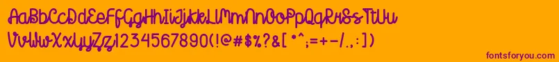 Creatoon Font – Purple Fonts on Orange Background