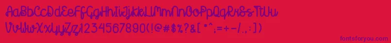 Creatoon Font – Purple Fonts on Red Background
