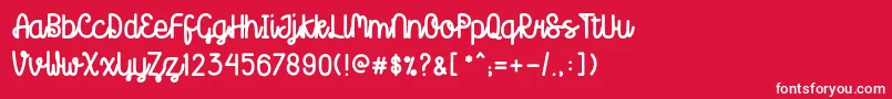 Creatoon Font – White Fonts on Red Background