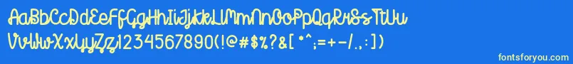 Creatoon Font – Yellow Fonts on Blue Background