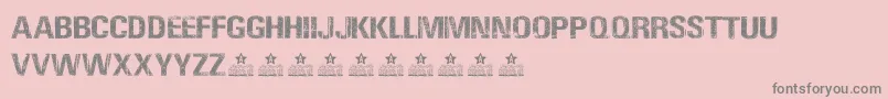 Fonte CREATURE PERSONAL USE – fontes cinzas em um fundo rosa