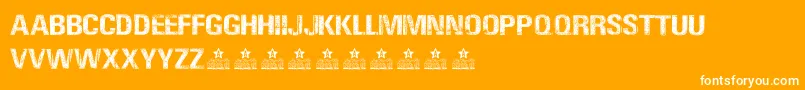 CREATURE PERSONAL USE Font – White Fonts on Orange Background