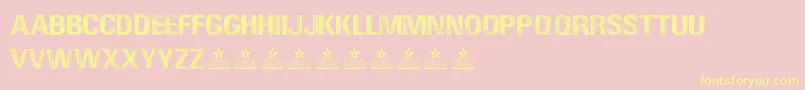 CREATURE PERSONAL USE Font – Yellow Fonts on Pink Background