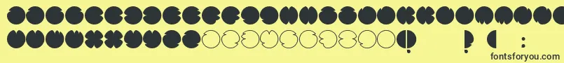 CodesRegular-fontti – mustat fontit keltaisella taustalla