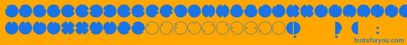 Czcionka CodesRegular – niebieskie czcionki na pomarańczowym tle
