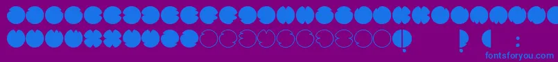 CodesRegular-Schriftart – Blaue Schriften auf violettem Hintergrund