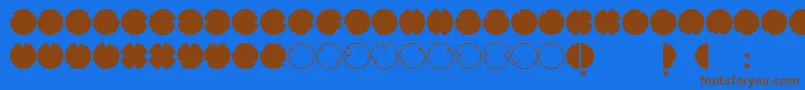 CodesRegular Font – Brown Fonts on Blue Background