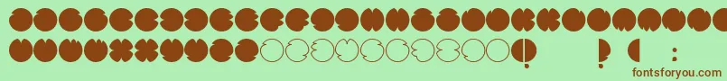 CodesRegular Font – Brown Fonts on Green Background