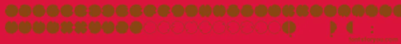 CodesRegular Font – Brown Fonts on Red Background