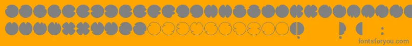 CodesRegular-fontti – harmaat kirjasimet oranssilla taustalla