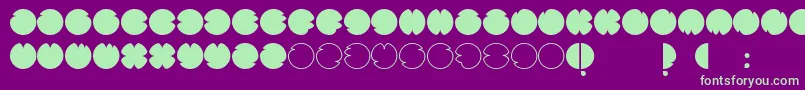 Police CodesRegular – polices vertes sur fond violet