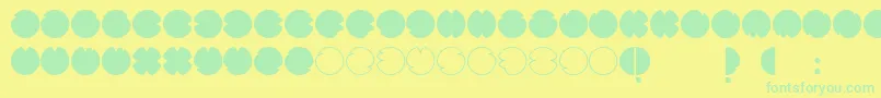 Czcionka CodesRegular – zielone czcionki na żółtym tle