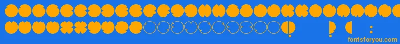 CodesRegular Font – Orange Fonts on Blue Background