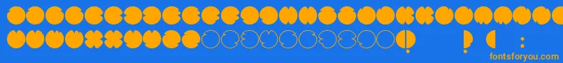 CodesRegular-fontti – oranssit fontit sinisellä taustalla