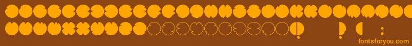 CodesRegular Font – Orange Fonts on Brown Background