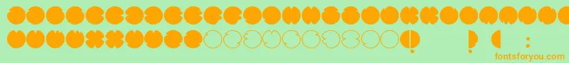 CodesRegular Font – Orange Fonts on Green Background