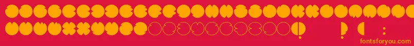CodesRegular Font – Orange Fonts on Red Background