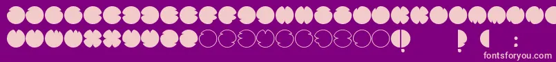 CodesRegular-Schriftart – Rosa Schriften auf violettem Hintergrund