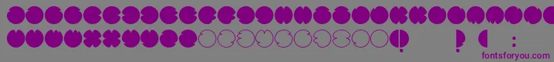 フォントCodesRegular – 紫色のフォント、灰色の背景