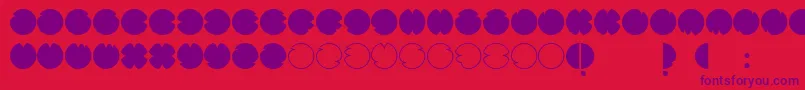 CodesRegular-Schriftart – Violette Schriften auf rotem Hintergrund