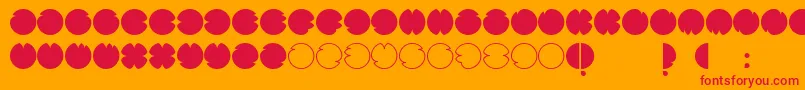 フォントCodesRegular – オレンジの背景に赤い文字