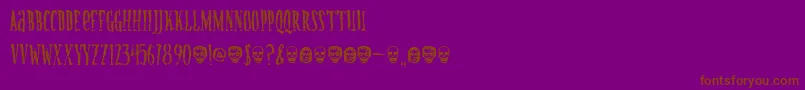 CREATURE Font – Brown Fonts on Purple Background