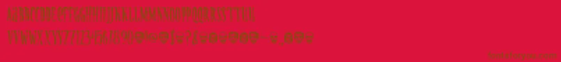 CREATURE Font – Brown Fonts on Red Background