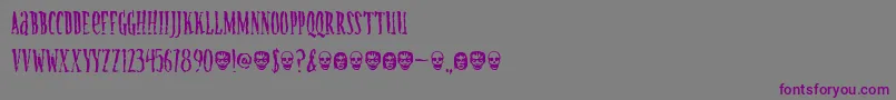 CREATURE-fontti – violetit fontit harmaalla taustalla