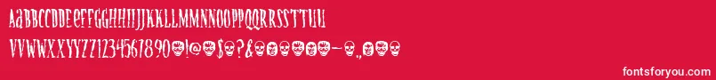 CREATURE Font – White Fonts on Red Background