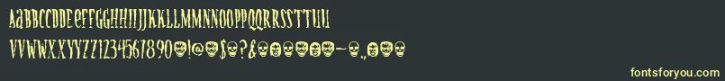 CREATURE Font – Yellow Fonts on Black Background