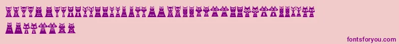 CreatureswithHorns Font – Purple Fonts on Pink Background