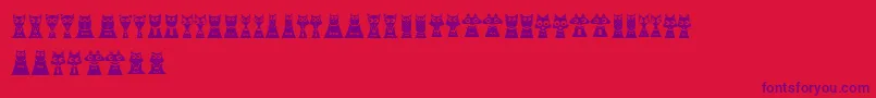 CreatureswithHorns Font – Purple Fonts on Red Background