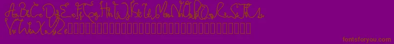 Credibility Bold Font – Brown Fonts on Purple Background