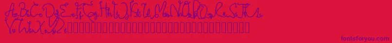 Credibility Bold-Schriftart – Violette Schriften auf rotem Hintergrund