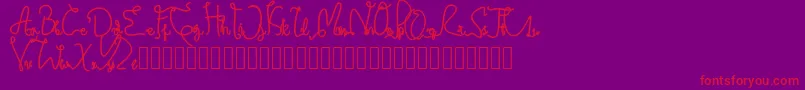 Credibility Bold Font – Red Fonts on Purple Background