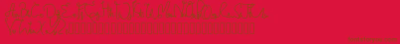Credibility Regular Font – Brown Fonts on Red Background