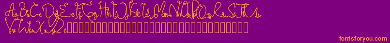 Credibility Regular Font – Orange Fonts on Purple Background