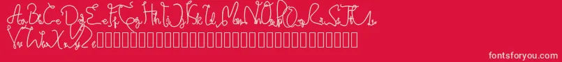 Credibility Regular Font – Pink Fonts on Red Background