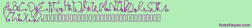 Credibility Regular Font – Purple Fonts on Green Background