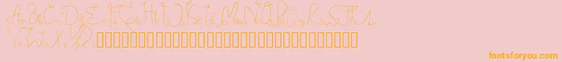 Credibility Thin Font – Orange Fonts on Pink Background