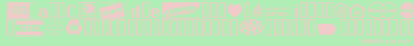 fuente Credit Cards – Fuentes Rosadas Sobre Fondo Verde